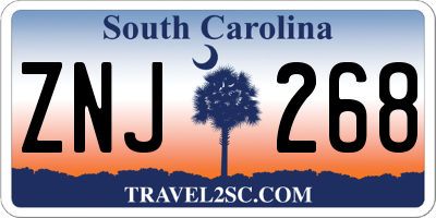 SC license plate ZNJ268