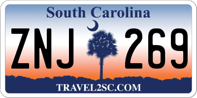 SC license plate ZNJ269