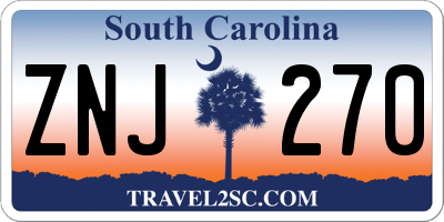SC license plate ZNJ270