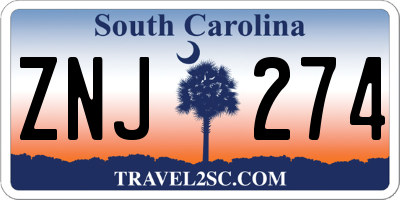SC license plate ZNJ274
