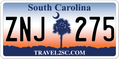 SC license plate ZNJ275