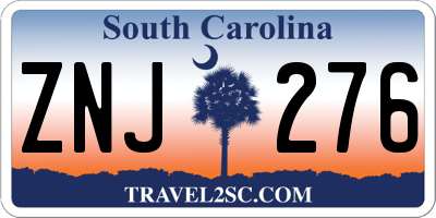 SC license plate ZNJ276