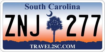 SC license plate ZNJ277