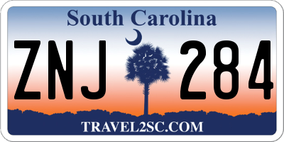 SC license plate ZNJ284