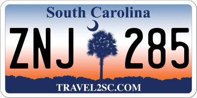 SC license plate ZNJ285