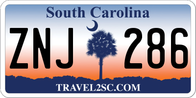 SC license plate ZNJ286