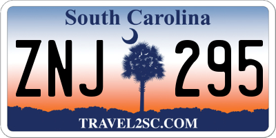 SC license plate ZNJ295
