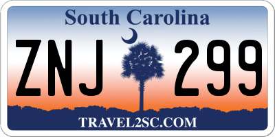 SC license plate ZNJ299