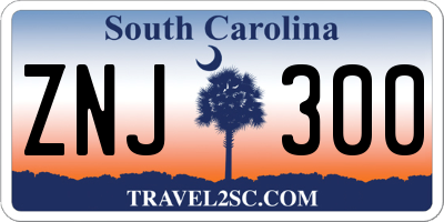 SC license plate ZNJ300