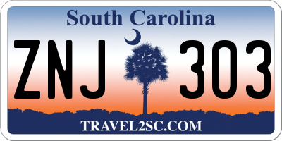 SC license plate ZNJ303