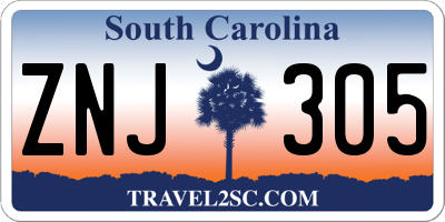 SC license plate ZNJ305
