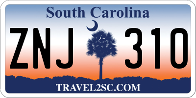 SC license plate ZNJ310