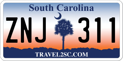 SC license plate ZNJ311