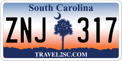 SC license plate ZNJ317
