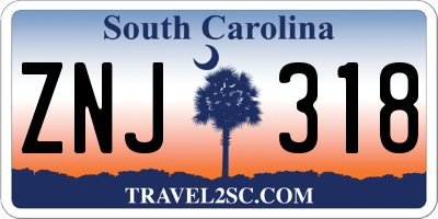 SC license plate ZNJ318