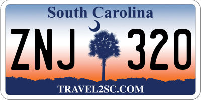SC license plate ZNJ320
