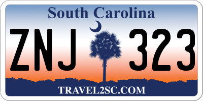 SC license plate ZNJ323