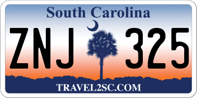 SC license plate ZNJ325