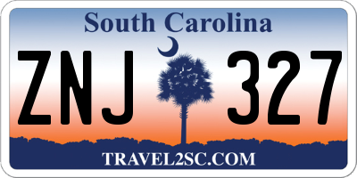 SC license plate ZNJ327