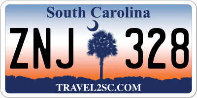 SC license plate ZNJ328