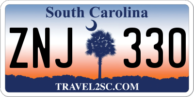 SC license plate ZNJ330