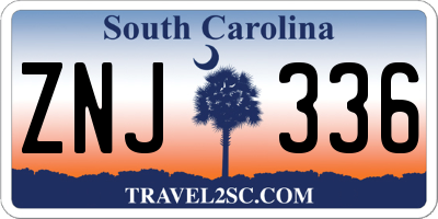 SC license plate ZNJ336