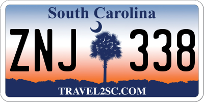 SC license plate ZNJ338