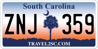 SC license plate ZNJ359