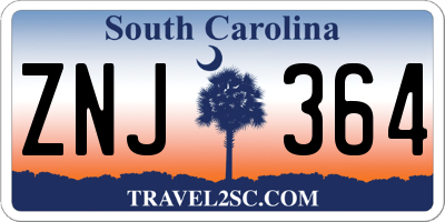 SC license plate ZNJ364