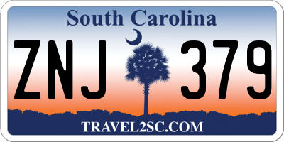 SC license plate ZNJ379