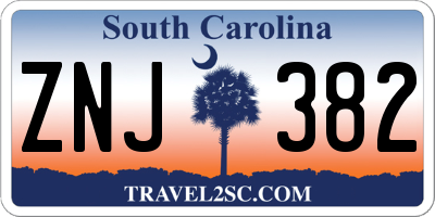 SC license plate ZNJ382