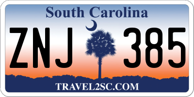 SC license plate ZNJ385