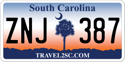 SC license plate ZNJ387