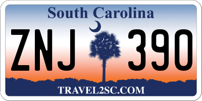 SC license plate ZNJ390