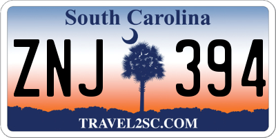 SC license plate ZNJ394
