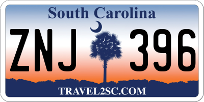 SC license plate ZNJ396