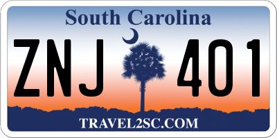 SC license plate ZNJ401