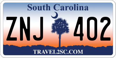 SC license plate ZNJ402
