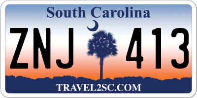 SC license plate ZNJ413