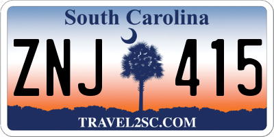 SC license plate ZNJ415