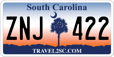 SC license plate ZNJ422