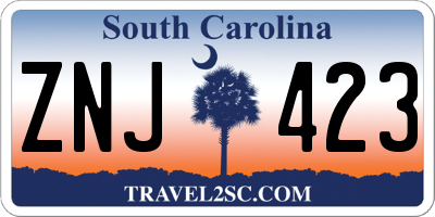 SC license plate ZNJ423