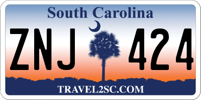 SC license plate ZNJ424