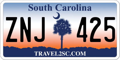 SC license plate ZNJ425