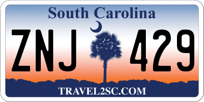 SC license plate ZNJ429