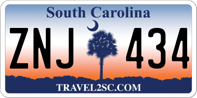 SC license plate ZNJ434
