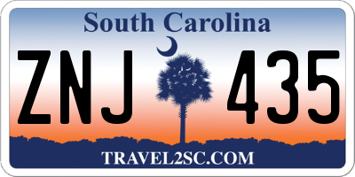 SC license plate ZNJ435