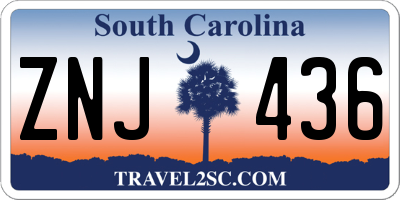 SC license plate ZNJ436