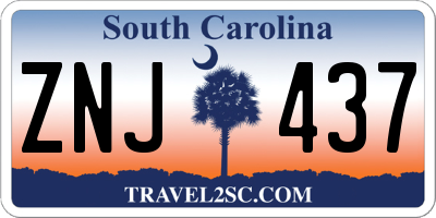 SC license plate ZNJ437