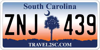 SC license plate ZNJ439